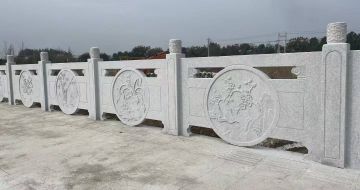 湛江芝麻白河道栏杆 石材栏杆