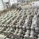 湛江芝麻白圆球 石球 挡车球