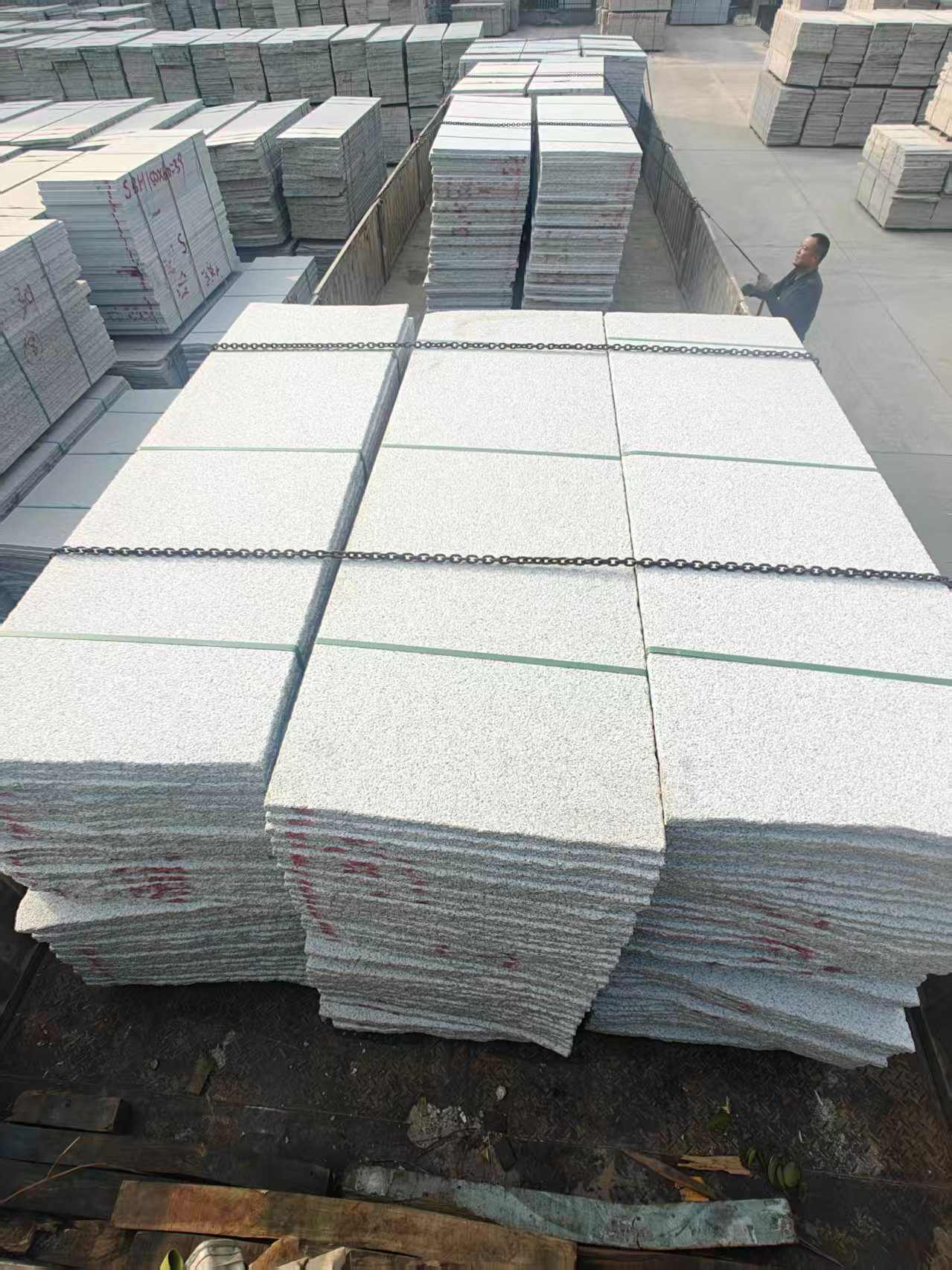 湛江芝麻白毛板，石材毛板