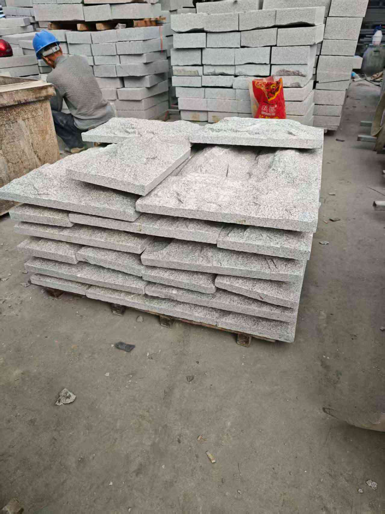 湛江芝麻白蘑菇石，自然面