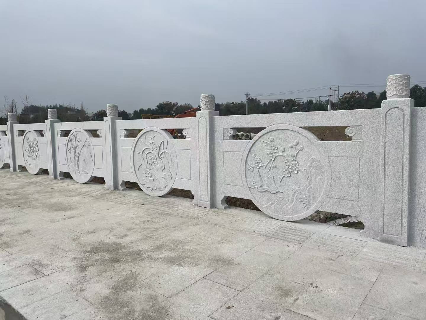 湛江芝麻白河道栏杆 石材栏杆