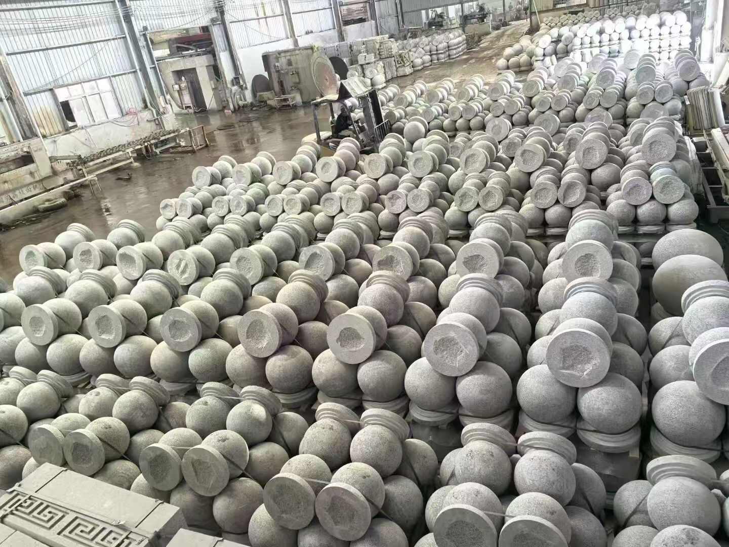 湛江芝麻白圆球 石球 挡车球